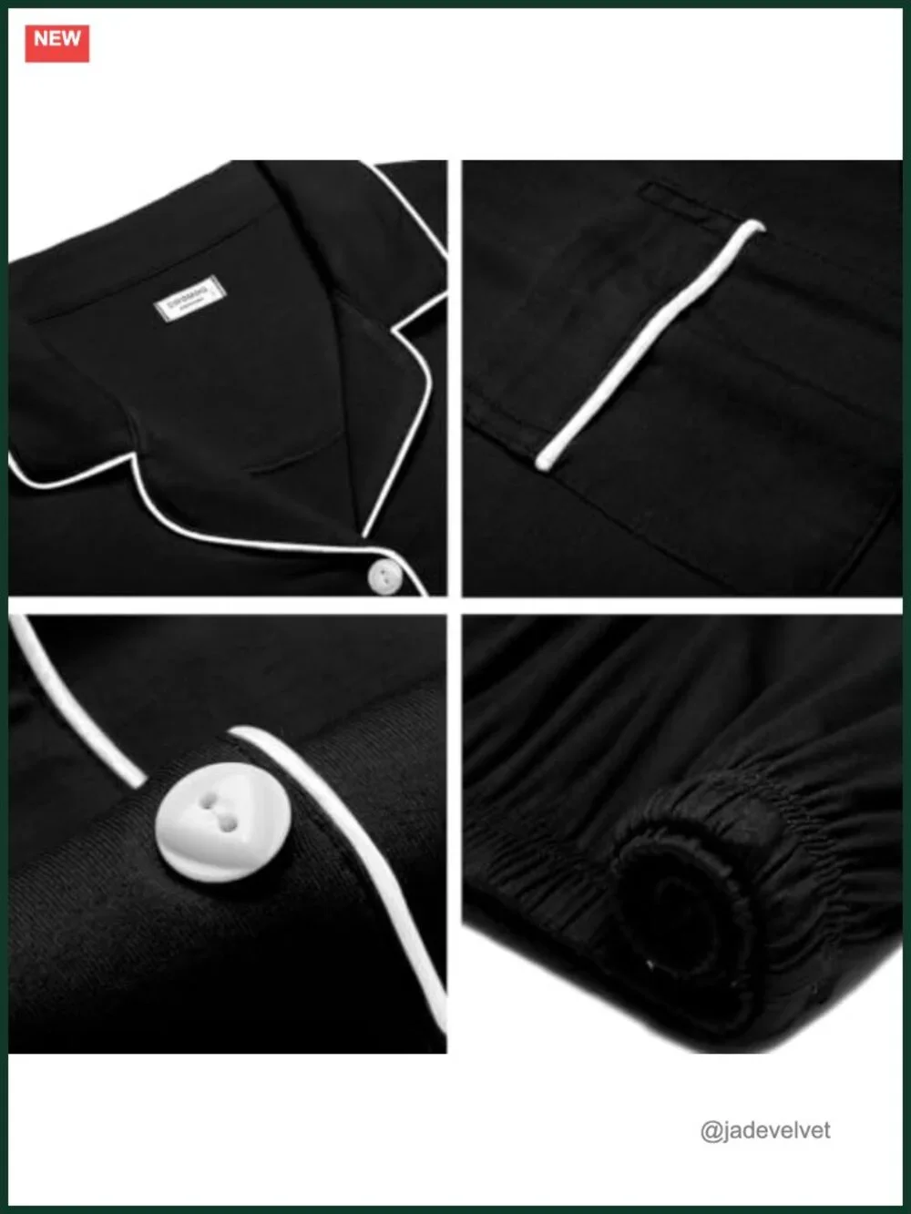 100% Cotton Men's Pajama Set Short Sleeve Button Down Loungewear 2 Piece with